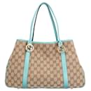 Bolso tote de lona GG de Gucci