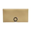 Cartera larga de cuero beige Bvlgari - Bulgari