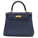 Sac à main Hermes Kelly 25 en Bleu Saphir - Hermès