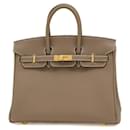 Bolsa Hermes Birkin 25 em Togo Etoupe - Hermès