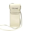 Pochette en cuir blanc Celine par Edith Slimane - Céline