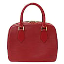 Louis Vuitton Epi Women's Handbag Sablon Castilian Red