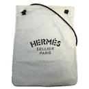 Hermes Beige Cloth Shoulder Bag - Hermès