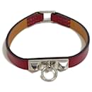 Hermes Red Leather Accessory Bracelet - Hermès