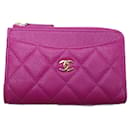 Chanel Purple Caviar Leather Coin Purse