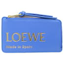 Portefeuille en cuir de veau bleu Loewe