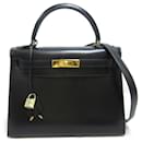 Sac à main Hermes Kelly 28 noir - Hermès