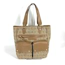 Sac fourre-tout en cuir beige Bvlgari - Bulgari