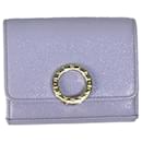 Portefeuille compact trifold en cuir violet Bvlgari - Bulgari