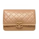 Chanel Beige Chain Wallet Shoulder Bag