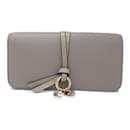 Chloé Gray Leather Long Wallet