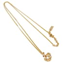 Yves Saint Laurent YSL Logo Gold Plated Pendant Necklace