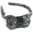 Chanel Black Tweed Hair Band