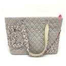 Bolso tote de tweed púrpura Chanel