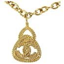 Collana placcata in oro Chanel CC Mark