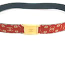 Ceinture en denim rouge Chanel 01P