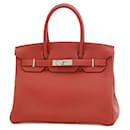 Sac à main Hermes Birkin 30 en Rouge Vif - Hermès