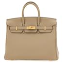 Sac à main Hermes Birkin 25 en Togo Beige Marfa - Hermès