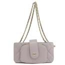 Bolso de Hombro Chanel Matelassé en Cuero Caviar Gris