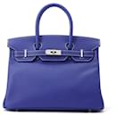 Sac à main Hermes Birkin 30 en Bleu Électrique - Hermès