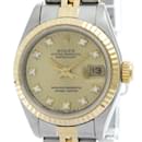 Relógio Rolex Datejust 69173G em ouro, aço e diamantes