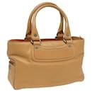 CELINE Hand Bag Leather Beige Auth 80885 - Céline