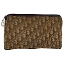 Christian Dior Trotter Canvas Clutch Bag Brown Auth 81865