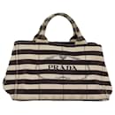 PRADA Canapa MM Hand Bag Canvas Brown Auth 81872 - Prada