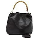 GUCCI Bamboo Hand Bag Nylon Brown 0011877 2123 Auth ep4196 - Gucci