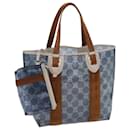 CELINE Paris Macadam Canvas Tote Bag Vinyl Blue Auth yk13336 - Céline