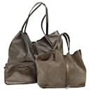 Bolsa de Ombro TIFFANY&Co. em Couro Suede 2Set Ouro Marrom Auth bs14615 - Autre Marque