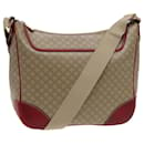 Borsa a spalla in tela Macadam CELINE in pelle PVC beige e rossa Auth 81863 - Céline