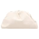 Bottega Veneta Smooth Butter Calf The Pouch Oversized Clutch in Off-White