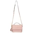 Borsa piccola Fleming con frange in pelle rosa di Tory Burch