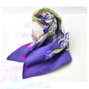Hermes Silk Scarf Blue/White - Hermès