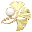 K18YG Mabe Pearl Pendant Brooch with Diamond - Autre Marque