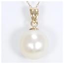 K18 Yellow Gold Pearl Necklace in Pristine Condition - Autre Marque