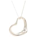 Sterling silver Tiffany & Co. open heart necklace