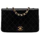 Chanel Black CC Quilted Lambskin Full Flap