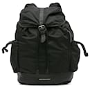 Burberry Black Leather-Trimmed Nylon Backpack