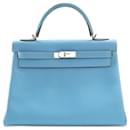 Hermès Blue Epsom Kelly Retourne 32