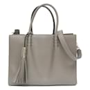 Tod's Gray Leather Handbag