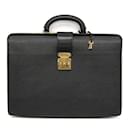 Louis Vuitton Epi Serviette Fermoir M54352 Men's Briefcase Noir