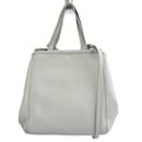 Celine Light Blue Gray Leather Handbag/Shoulder Bag - Céline