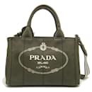 Prada Canapa Tote Bag in Khaki