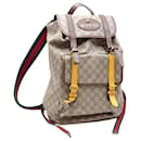 Gucci Women's Backpack in Beige, Brown, and Yellow