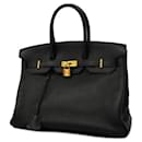 Bolso Hermès Birkin 35 en cuero Togo negro