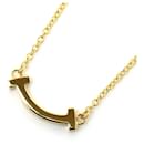 Tiffany & Co. K18YG Gelbgold T Smile Mini-Halskette