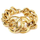 Bracelet charm vintage en plaqué or Chanel