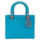 Christian Dior Blue Lambskin Handbag